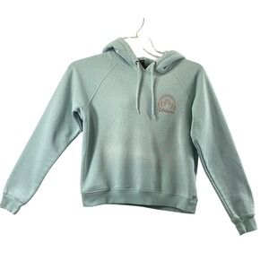 Volcom Cropped Hoodie Womens‎ Small Faded Green Casual Cozy
